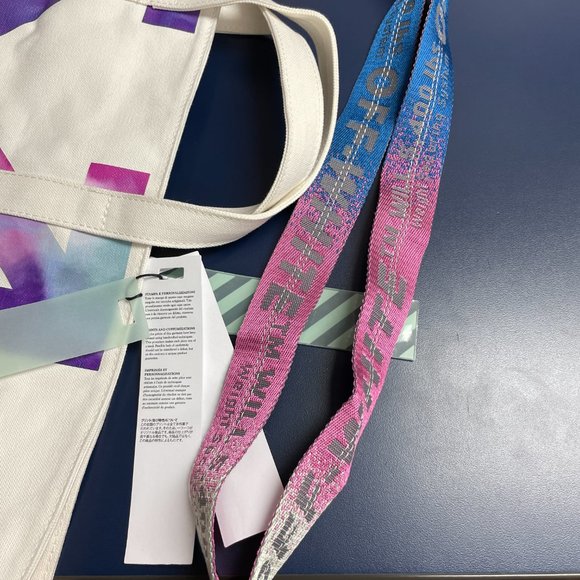 NWT Off-White Virgil Abloh JK_Trippy Rainbow Tote - Picture 10 of 16